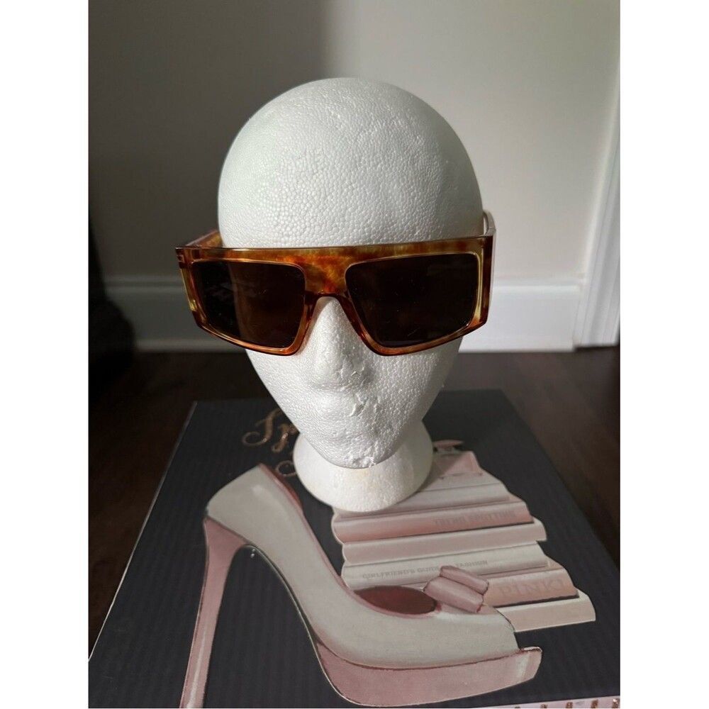 Tortoise Square Frame Sunglasses - Brown Lenses